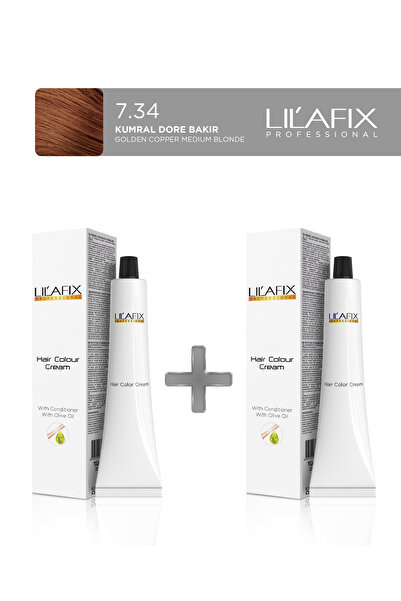 Lilafix Professional Lilafix 2'li Tüp Boya 100 ml 7.34 Kumral Dore Bakır