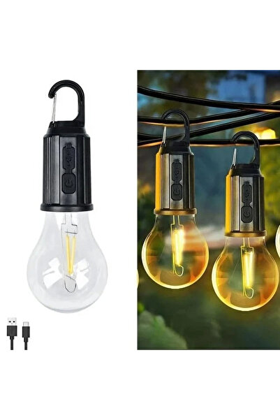 LEDIGANT Lampă LED Reîncărcabilă cu Clește – Bec Portabil pentru Cort, Curte,...