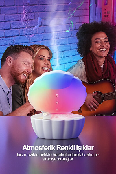 Concord İstiridye Hava Nemlendirici Bluetooth Hoparlör & Geri Akışlı Su Damlama Sistemi