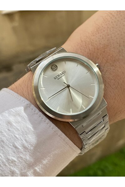 Reward ساعة يد رجالية مقاومة للماء، سوار من الفولاذ المقاوم للصدأ، هدية