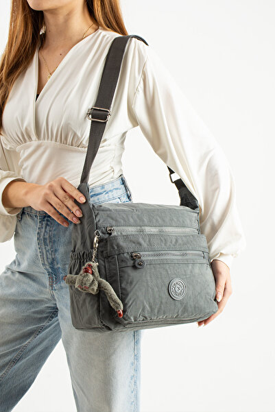 Klinkır Su Geçirmez Kumaş Çok Gözlü Hafif Tasarım Kadın Postacı Çanta