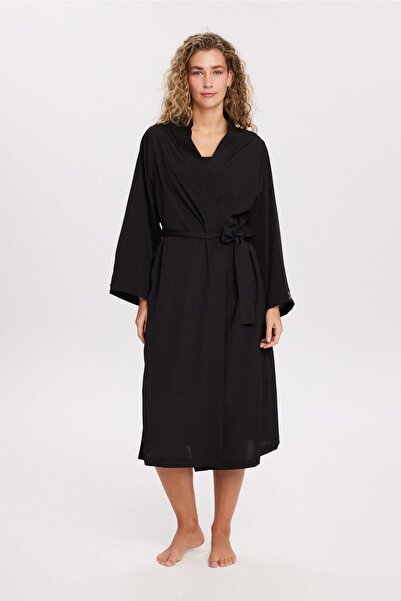 Haşema İmza Detaylı Siyah Pareo 5071