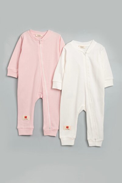 Vauva 2-Pack Jumpsuit Girls Boys Baby Kids Transitional Long Sleeve Zippered ...