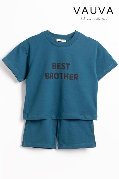 Vauva بدلة مطبوعة شورت تي شيرت للجنسين بدلة صيفية مطبوعة للأطفال