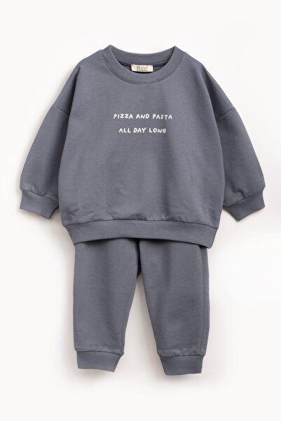 Vauva Mevsimlik Takım Kız Erkek Bebek Çocuk Uzun Kollu Baskılı Oversize Takım