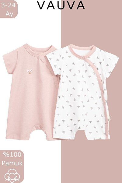 Vauva 2-Piece Snap Jumpsuit Printed Embroidered Baby Kids Summer Jumpsuit