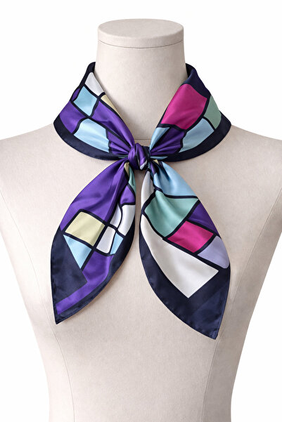 Rupen Kraft باندانا ساتان وشاح ساتان إكسسوار حقيبة ساتان بنمط خاص باندانا 45X...