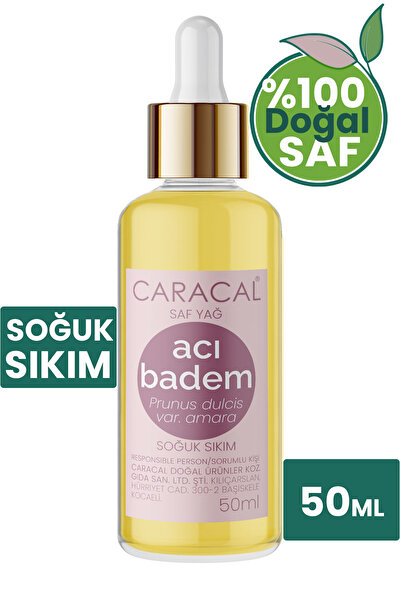 caracal 50ml %100 Saf Acı Badem Yağı Acıbadem Yağı Soğuk Sıkım Doğal Ve Katkısız Bitter Almond Oil