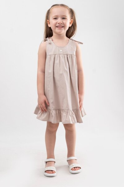 Vauva Štampano Haljina za devojčice sa naramenicama Poplin Haljina sa detalji...