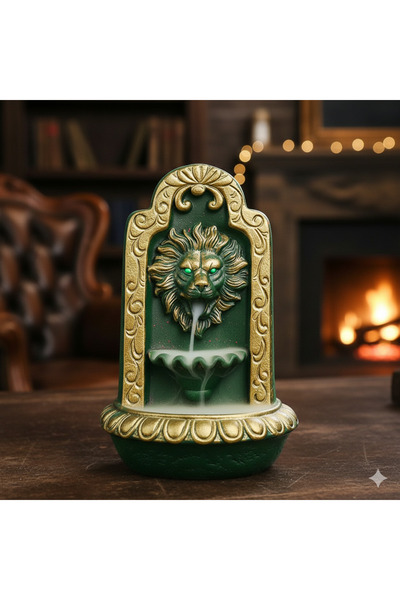 Nes Dekorasyon Yılbaşı Aslan Figürlü Dekoratif Biblo Tütsülük Tütsü Hediyeli