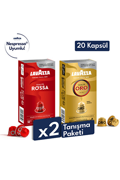 LavAzza Qualità Oro 55gr + Qualità Rossa 57gr Nespresso® Uyumlu Alüminyum Kap...