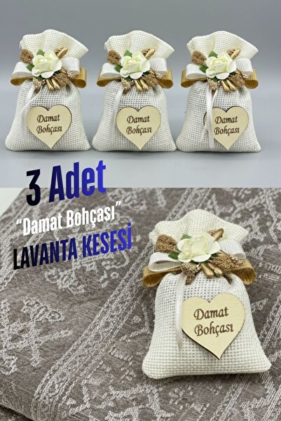 Dantelux 3 Adet Lavantalı Damat Bohçası Kesesi 1760