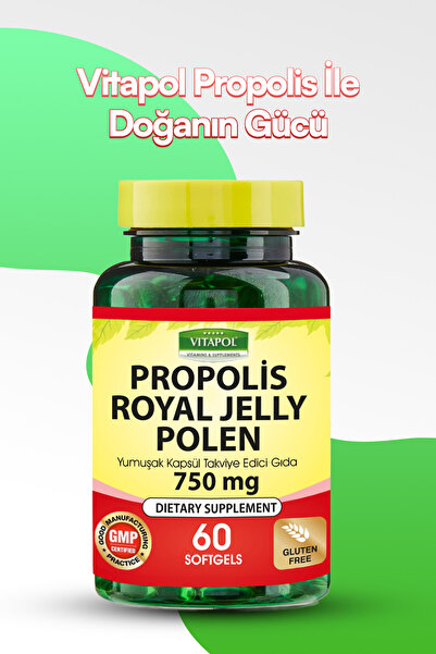 Vitapol Propolis Royal Jelly Polen 60 Yumuşak Kapsül