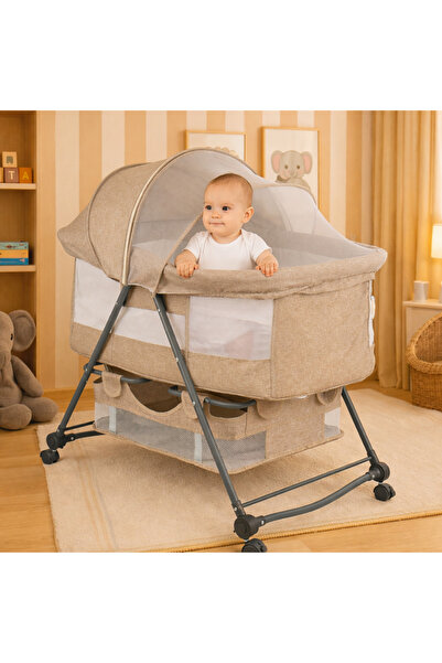 ideal STORE Patut de calatorie pliabil BABY ELIO idealSTORE, Cadru durabil + ...