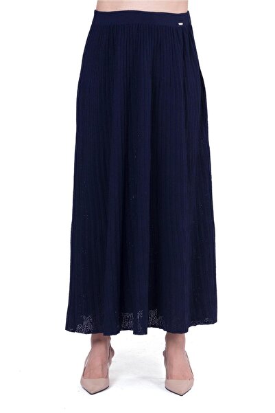 Invee Dantel Jakarlı Ajur Etek LACİVERT