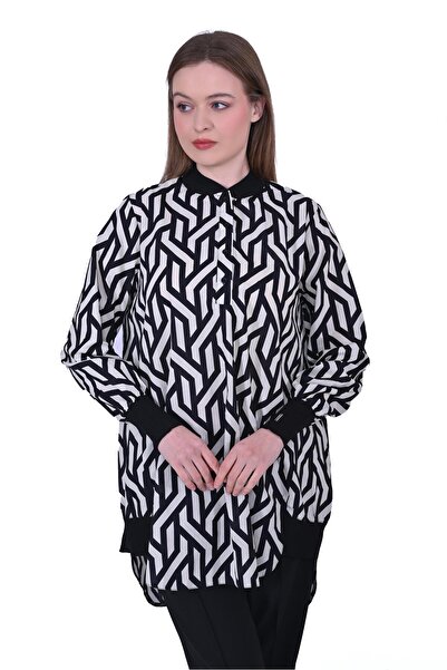 Invee بلوزة بطبعة سوداء