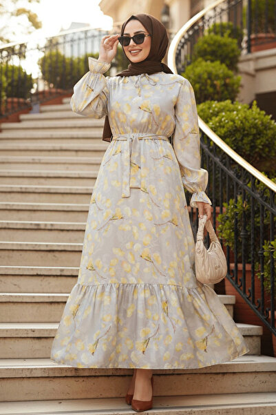 Neva Style فستان حجاب منقوش بالزهور 60901HR