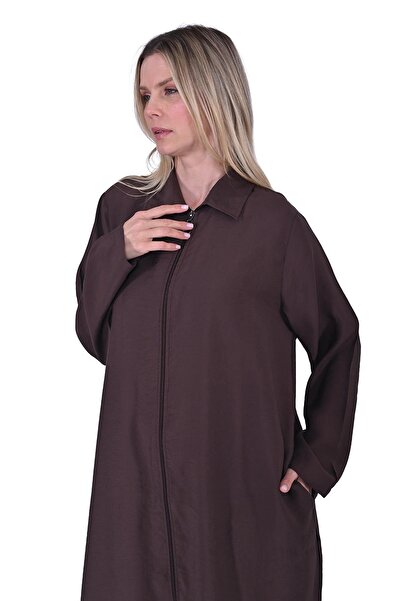 Invee قبعة مودال بتفاصيل سحاب للرجال باللون البني