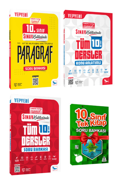 Sınav Yayınları 10. Sınıf Paragraf Soru Bankası+ Tüm Dersler Konu Anlatımlı+ ...