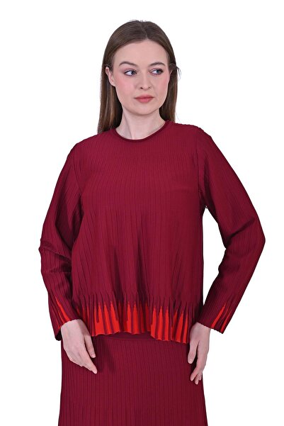 Invee Nabim Knitwear Suit Bordo