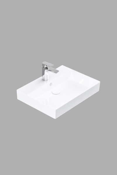 Genel Markalar Lucco Stance 60 Cm Konsollu Dikdörtgen Lavabo Beyaz