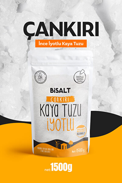 Bisalt Çankırı Kaya Tuzu İnce İyotlu 1500 G