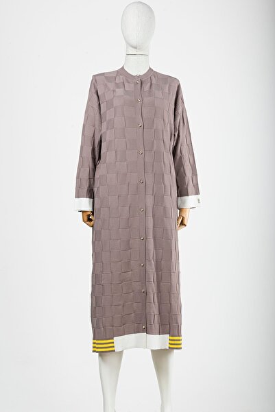 Invee Kesme Triko Hırka VİZON