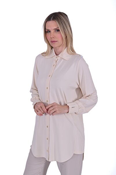 Invee Modal Βαμβακερό Πουκάμισο ΜΠΕΖ