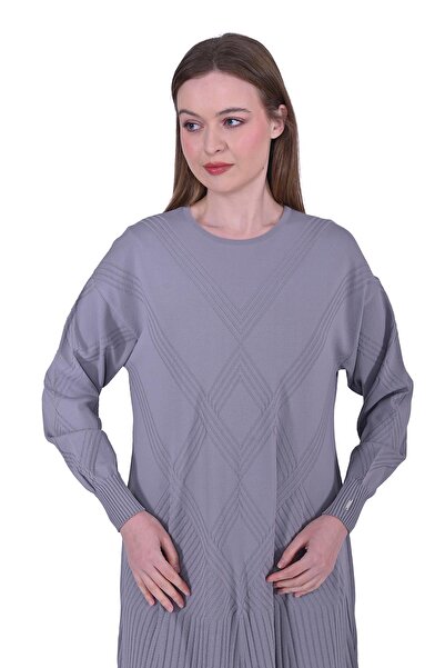 Invee فستان باكليوا تريكو رمادي