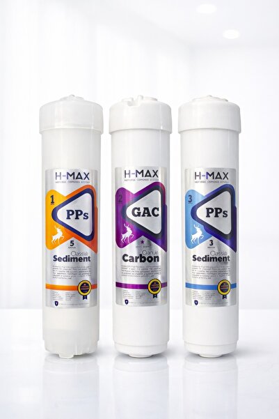 H-MAX Reverse Osmosis System Quick Yeni Sezon 3'lü Kapalı Kasa Su Arıtma Filt...
