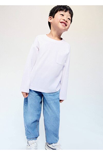 MANGO Baby Beli elastik düz jean