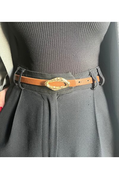 LİA KEMER Curea cu cataramă aurie pentru femei cu model Judge Curea pentru ha...