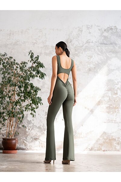 Valle Fashion Спортен гащеризон за пилатес и йога с набрани ханш