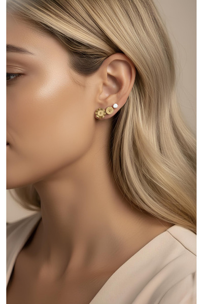 İNN JEWELLERY Çelik Küpe Kararmaz Antialerjik Çeyrek Figürlü (2 Yıl İthalatçı...