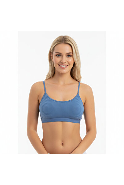 BONBON Women's Cotton Thin Strap Bustier with Removable Pads Bb2114