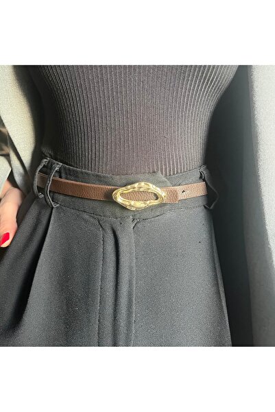 LİA KEMER Curea cu cataramă aurie pentru femei cu model Judge Curea pentru ha...