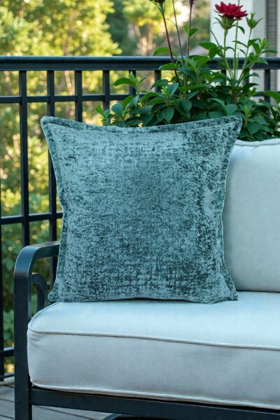 VISIONARIO غطاء وسادة مخملي مستورد للزينة مقاس 45×45 سم - وسادة مربعة ناعمة الملمس وإكسسوار منزلي