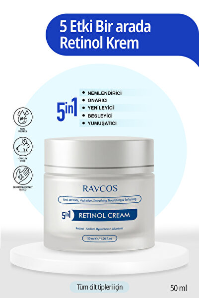 Ravcos كريم الريتينول – 5 تأثيرات في منتج واحد لإصلاح وتجديد البشرة ومقاومة ا...