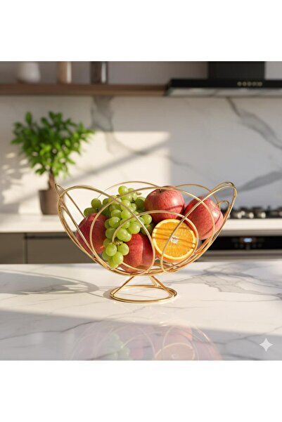 Zarif Home Gold Şık Meyvelik Sunumluk