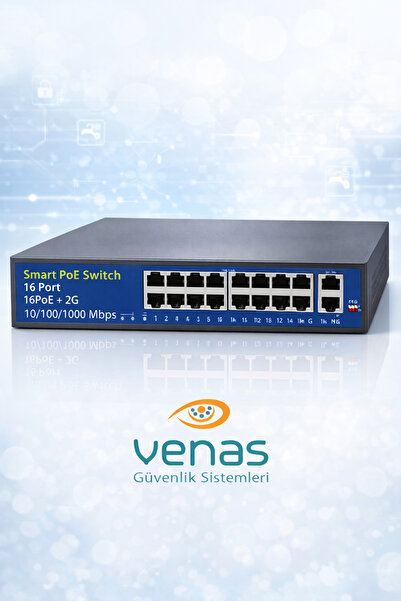COMBO 16 Port 48V Gigabit 16 kanal ağ IP kamera için POE  Swich