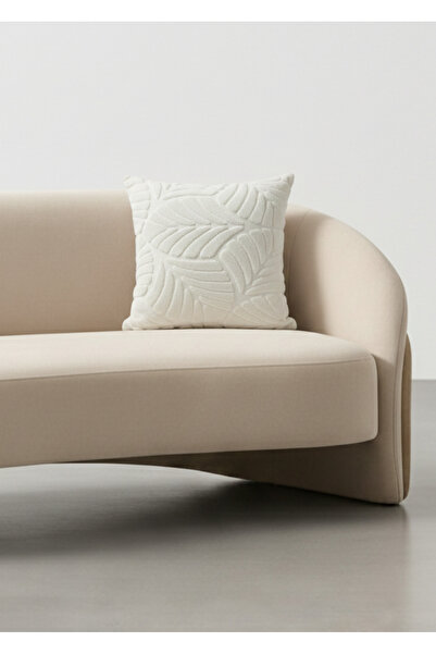 Destiva Home Husă de pernă Welsoft cu model de frunze, broderie modernă, cu t...