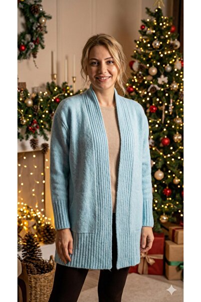 URUMDAY Women's Shawl Collar Long Cardigan with Pockets