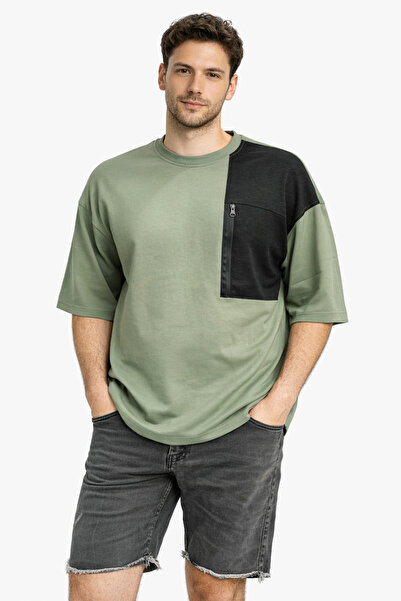 hammerland Μπλουζάκι από ύφασμα Modal με κοντό μανίκι και λεπτομέρεια τσέπης ...