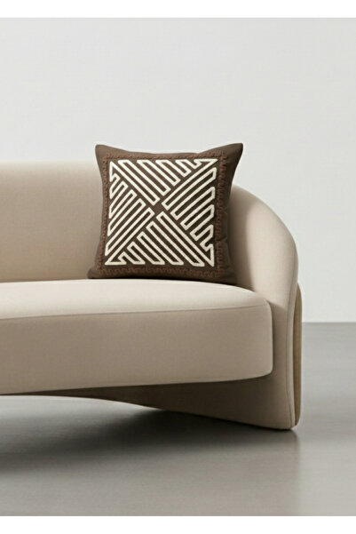 Destiva Home Κάλυμμα μαξιλαριού από ύφασμα ολεφίνης με κέντημα με σπειροειδή ...