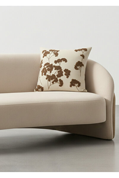 Destiva Home Buldan Work Sakura Pattern Punch Бродирана калъфка за възглавниц...