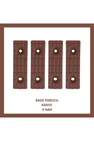 Adilon Suport pentru picioare din plastic 4 bucăți Suport pentru bară de echilibru maro 5,5 cm