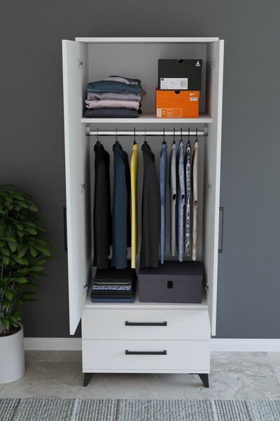 Kenyap Eko İki Kapaklı İki Çekmeceli 70 x 184 Gardrob