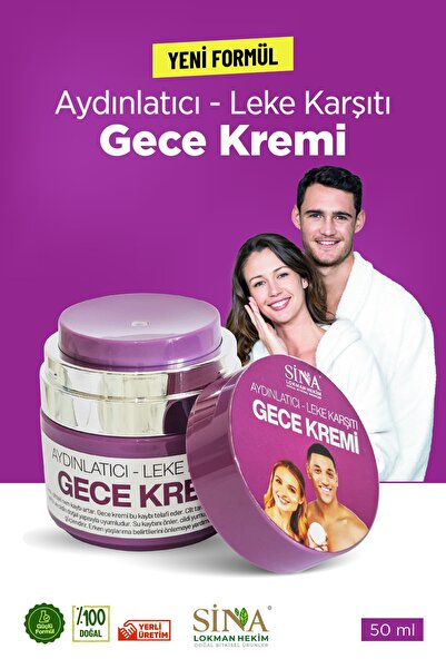 SİNA LOKMAN HEKİM AYDINLATICI LEKE KARŞITI GECE BAKIM KREMİ