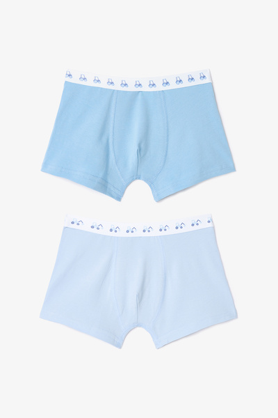 Penti Erkek Çocuk Araba Desenli Normal Bel Pamuklu 2'li Boxer
