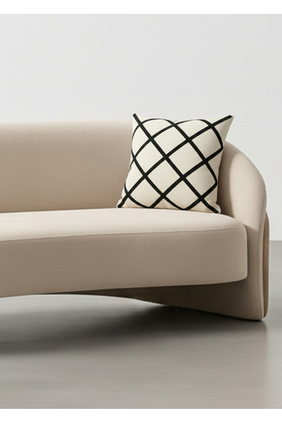 Destiva Home Κάλυμμα μαξιλαριού με γραμμικό σχέδιο Buldan İşi με λεπτομέρεια ...